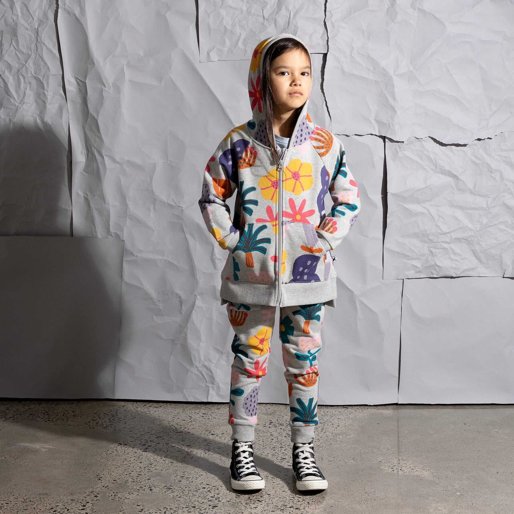 Floral Garden Furry Zip Up