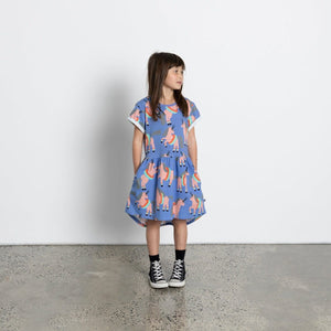 Floating Unicorns Dress (Bright Cornflower)