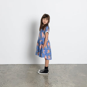 Floating Unicorns Dress (Bright Cornflower)