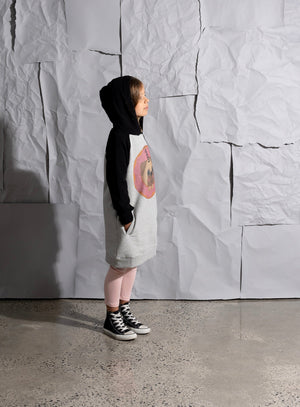 Donut Pug Furry Hoodie Dress