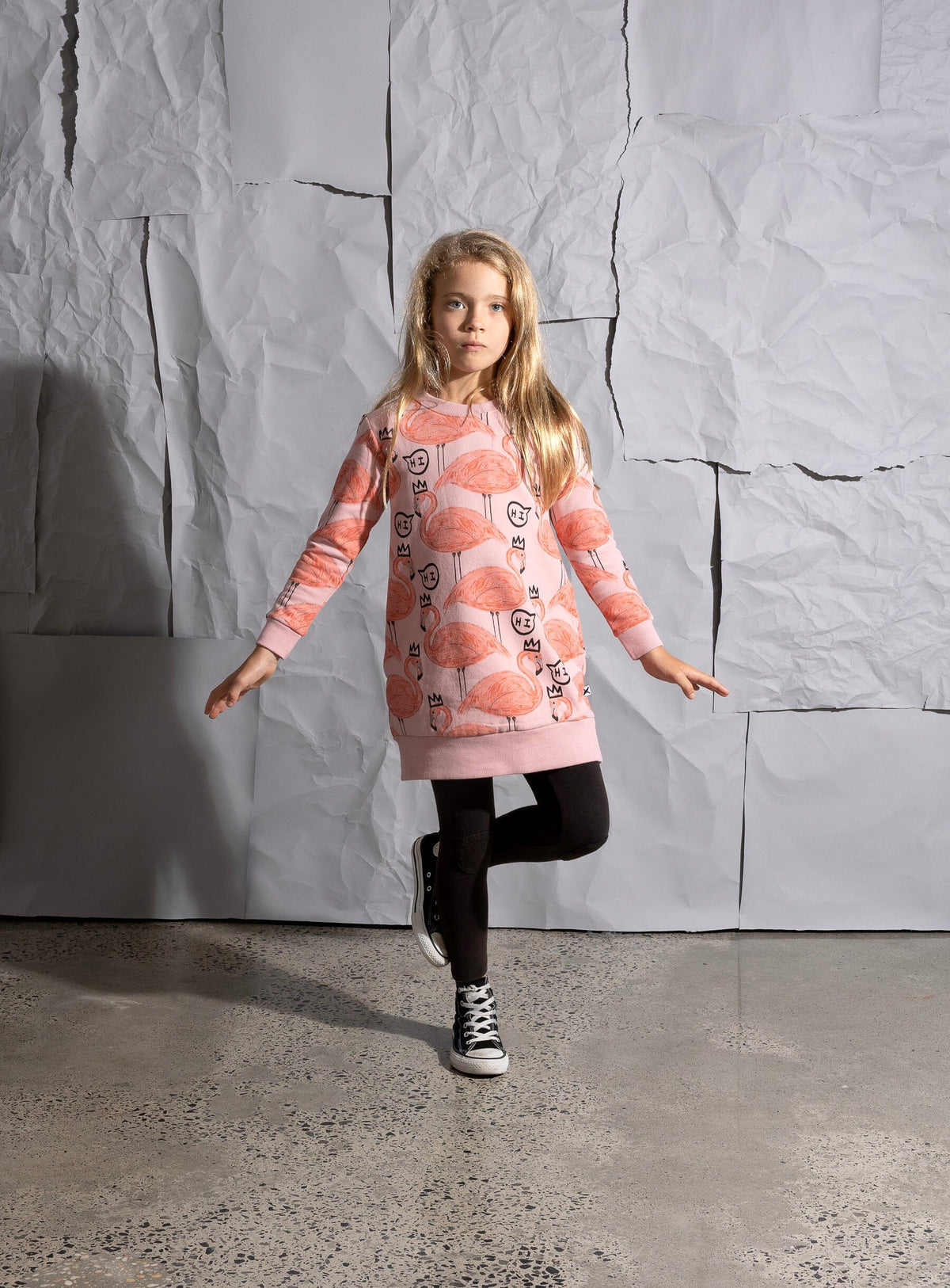 Friendly Flamingos Furry Dress