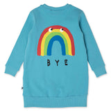 Hello Bye Rainbow Furry Dress