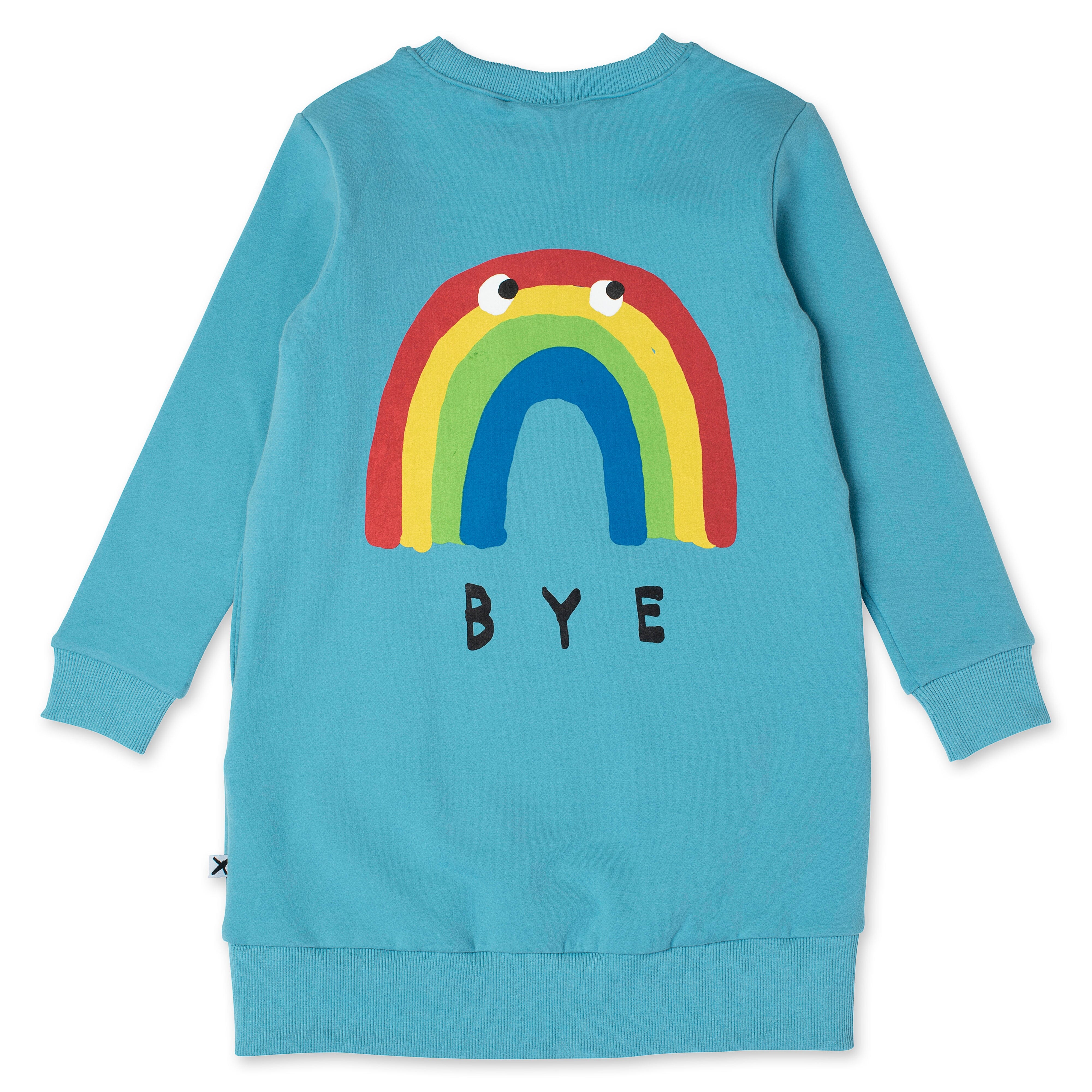 Hello Bye Rainbow Furry Dress