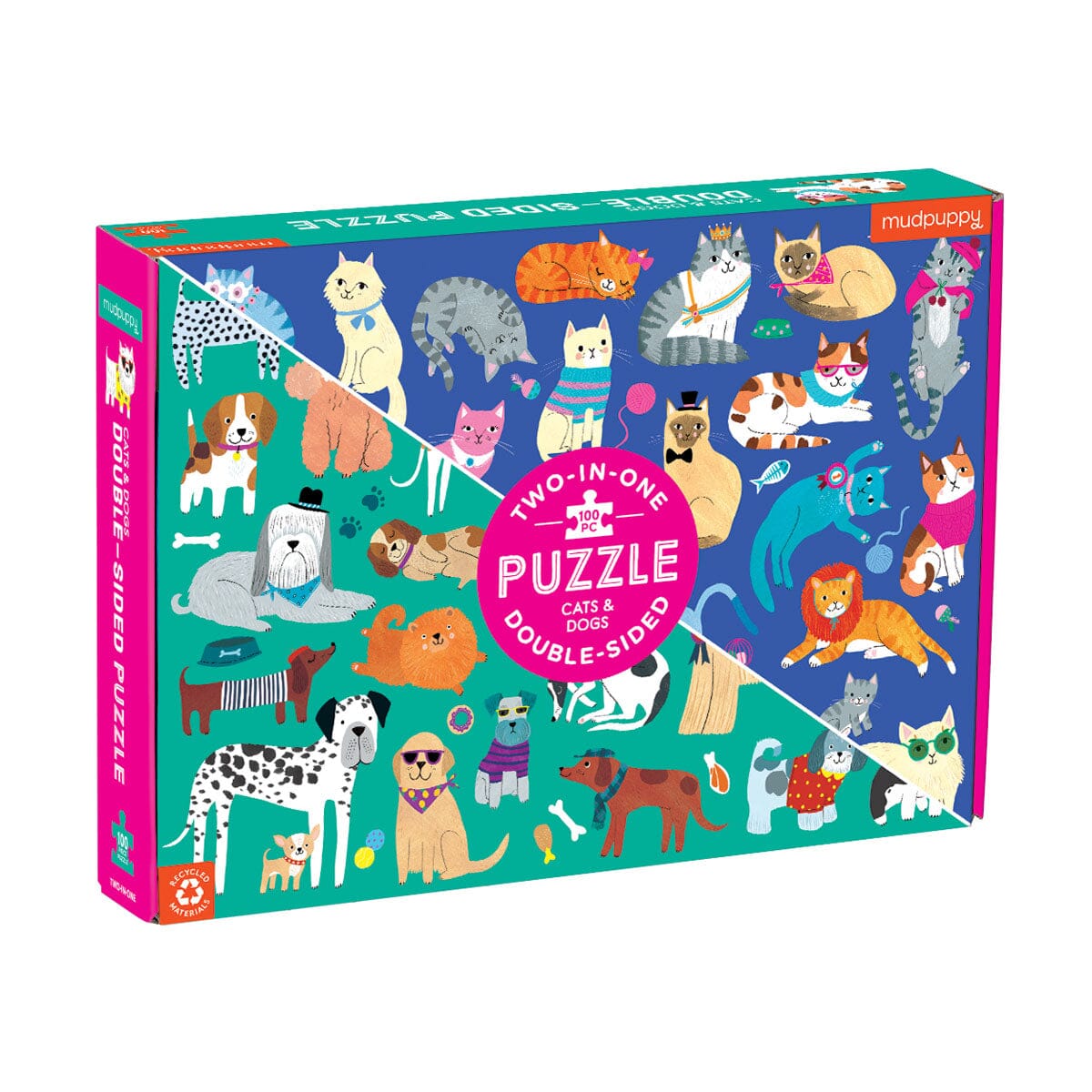 Cats & Dogs Double Sided Puzzle (100 Piece)