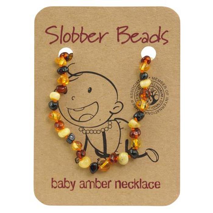 Amber Baby Teething Necklace (Multi Round)