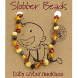 Amber Baby Teething Necklace (Multi Round)