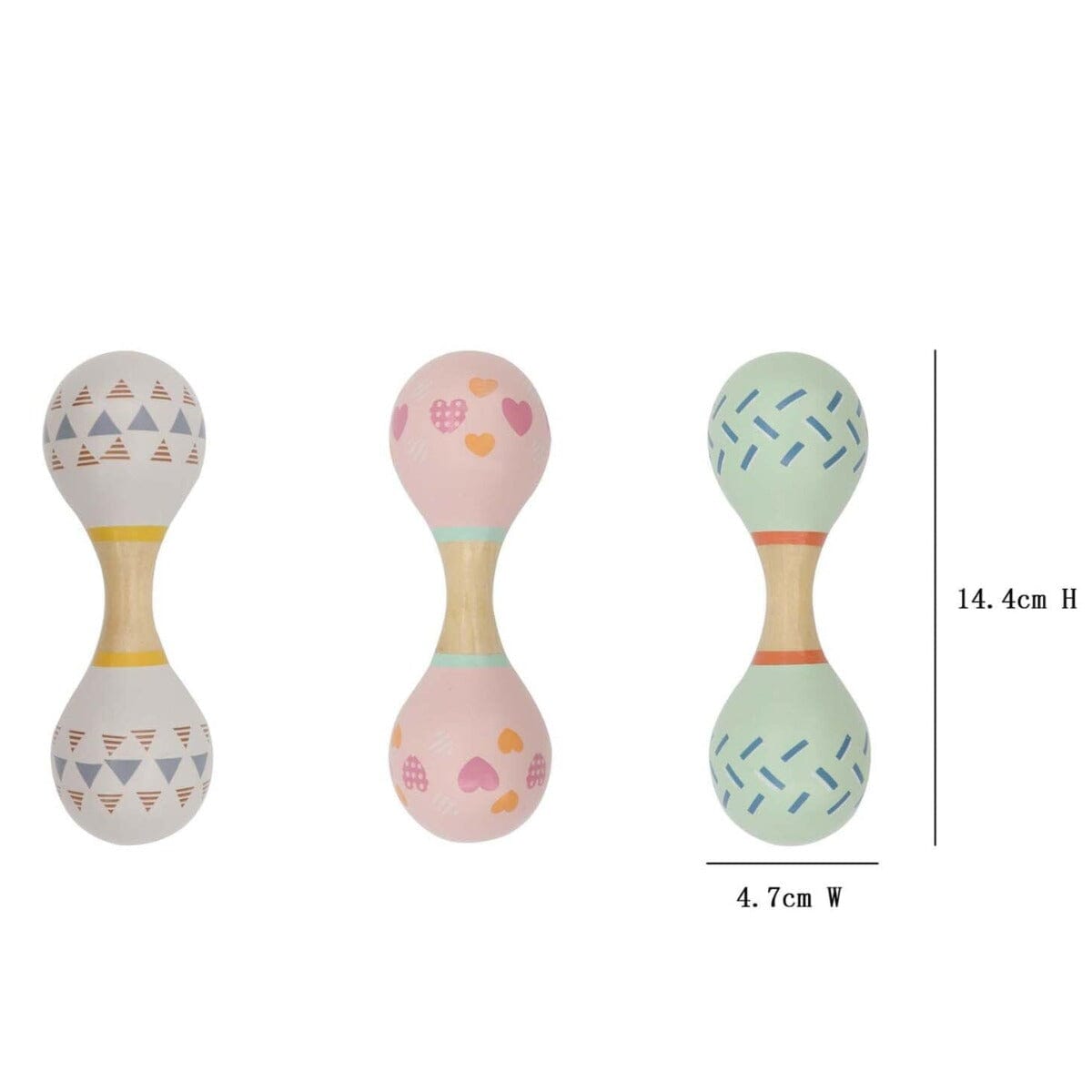Maraca Double Ended Rattle (3 Colours)