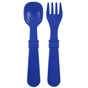 Fork and Spoon (Navy Blue)