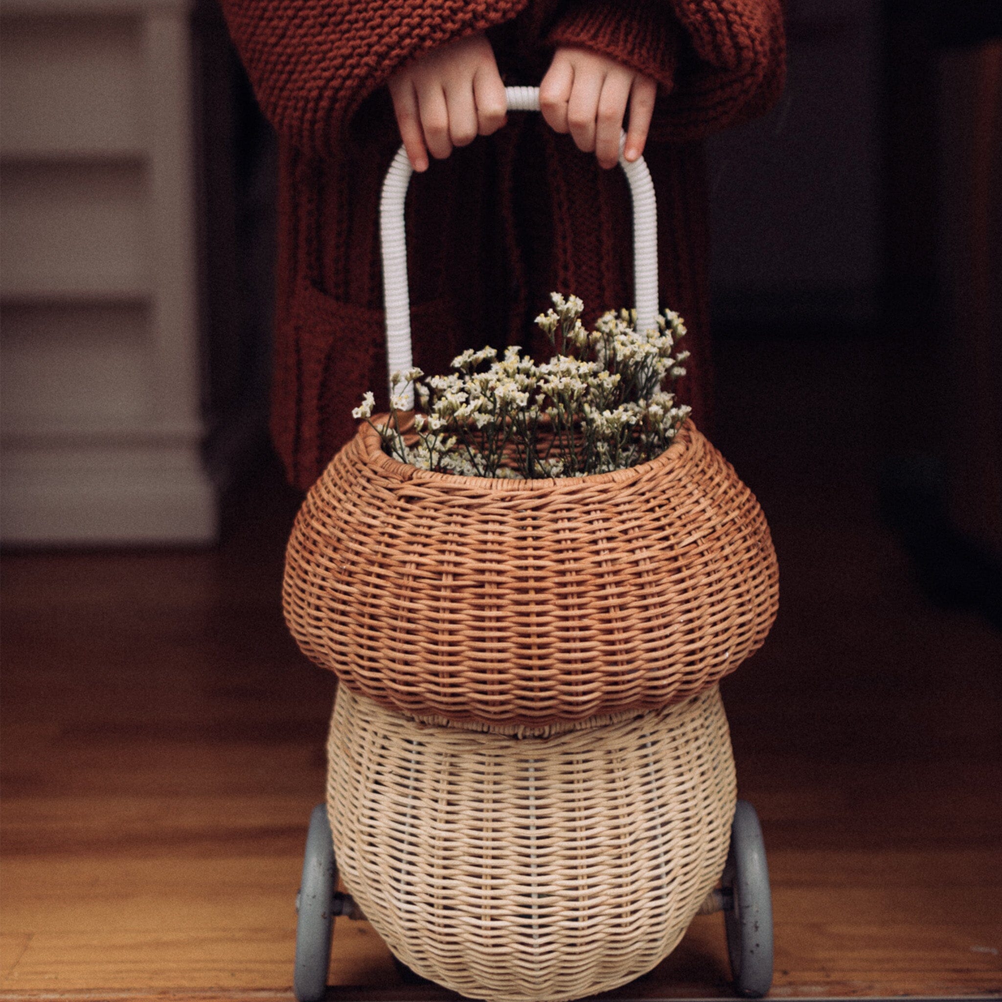 Rattan Mushroom Luggy (Natural)