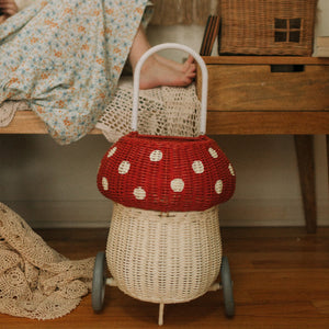 Rattan Mushroom Luggy (Red)