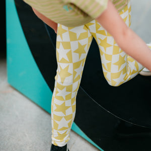 Yellow Super Stars Leggings