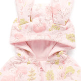 Apricot Bunny Forest Quilted Growsuit