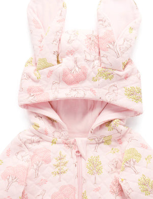 Apricot Bunny Forest Quilted Growsuit