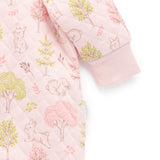 Apricot Bunny Forest Quilted Growsuit