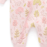 Apricot Bunny Forest Quilted Growsuit