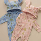 Icicle Bunny Forest Quilted Growsuit