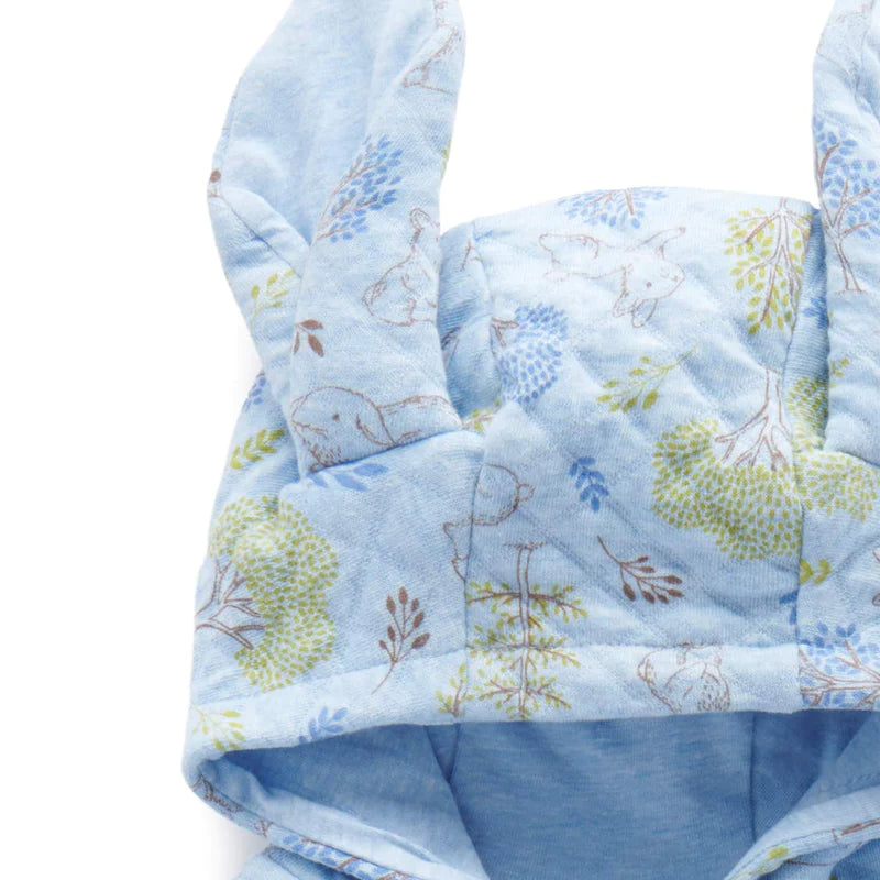 Icicle Bunny Forest Quilted Growsuit