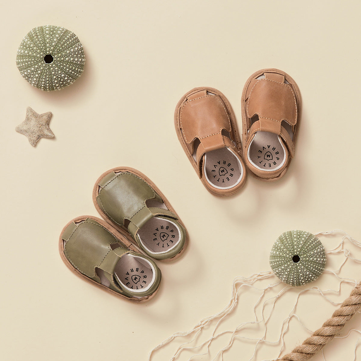 Baby Milo Sandals (Khaki)
