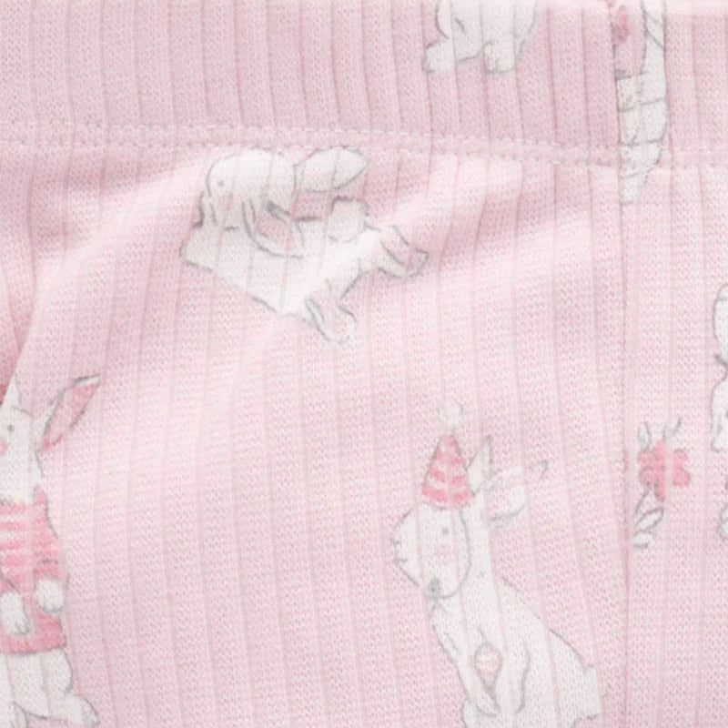 Rib PJ Set & Bunny Toy (Dusk)
