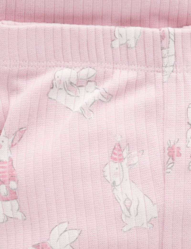 Rib PJ Set & Bunny Toy (Dusk)