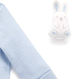 Rib PJ Set & Bunny Toy (Icicle)
