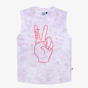 Peace & Love Tie Dye Muscle Tank