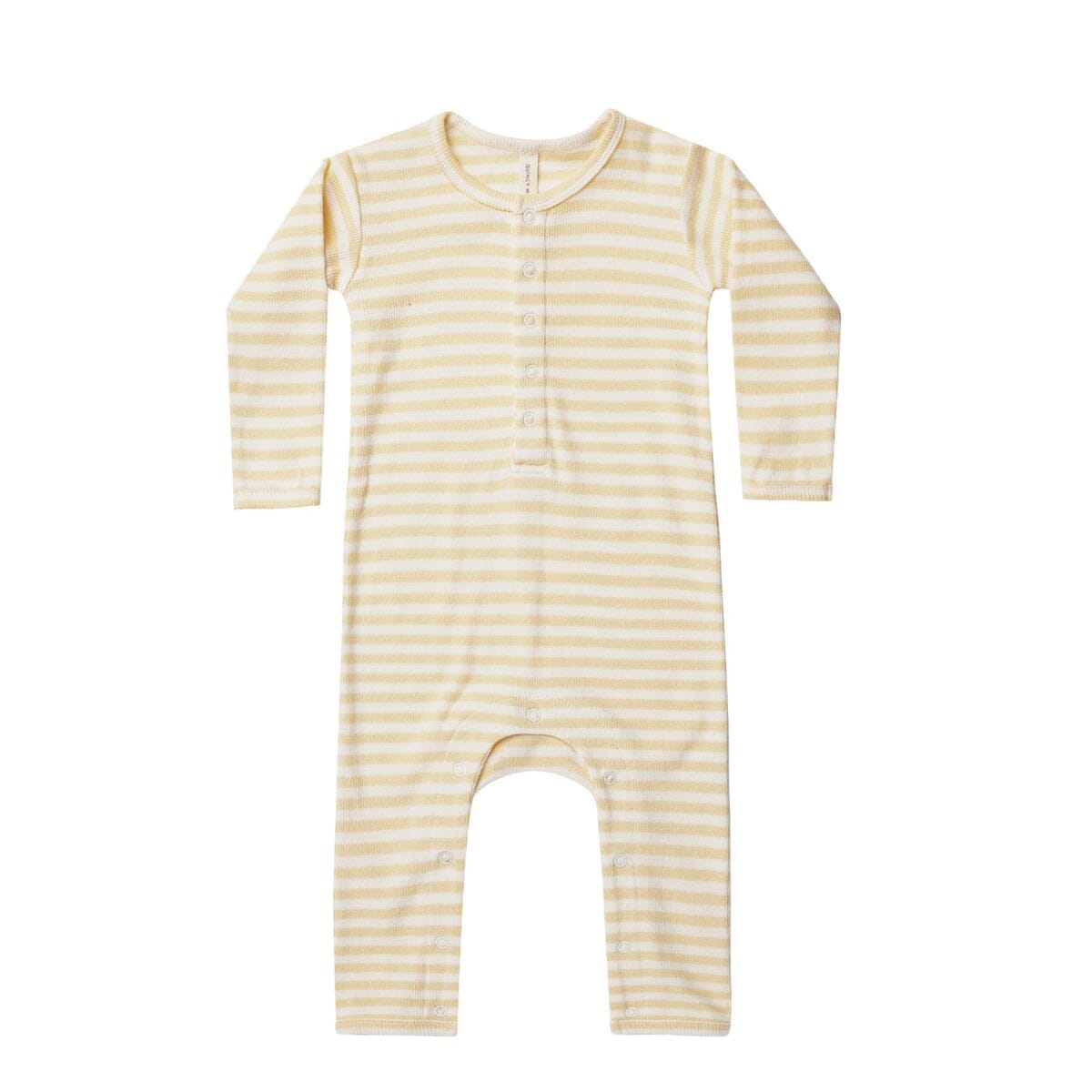 Ribbed Baby Jumpsuit - Yellow Stripe