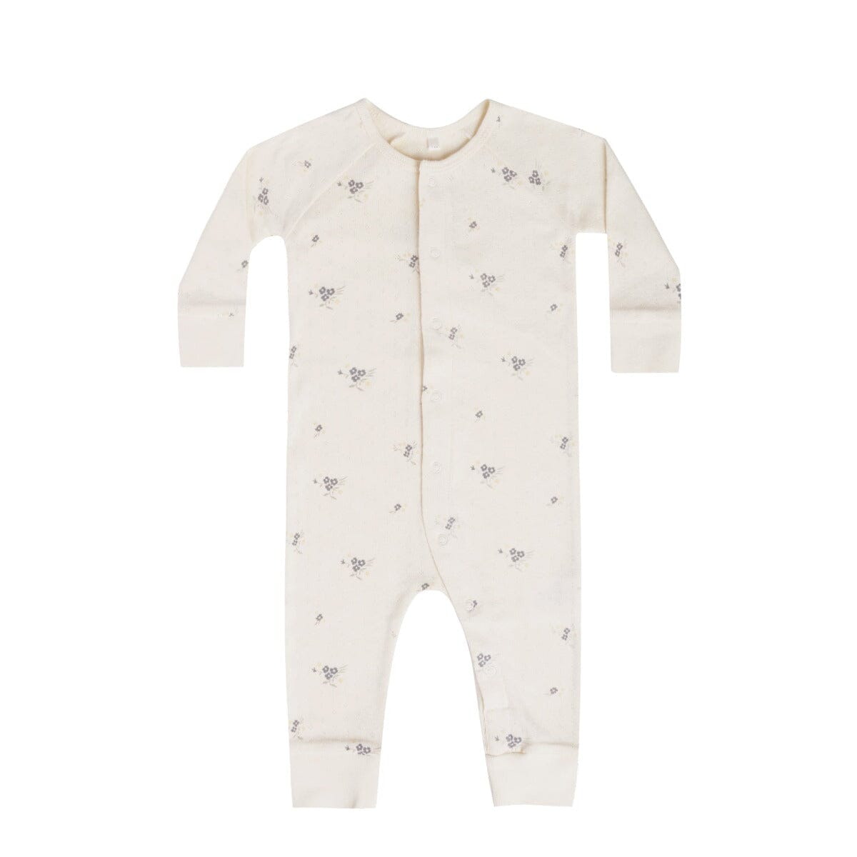 Ditsy Ocean Pointelle LS Romper