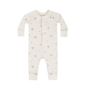 Ditsy Ocean Pointelle LS Romper