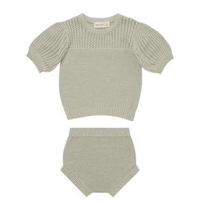 Pistachio Pointelle Knit Set