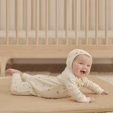 Ditsy Ocean Pointelle LS Romper
