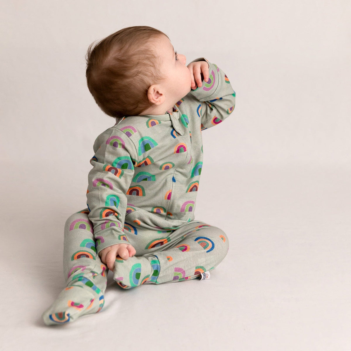 Rainbow Zipsuit (Sage)
