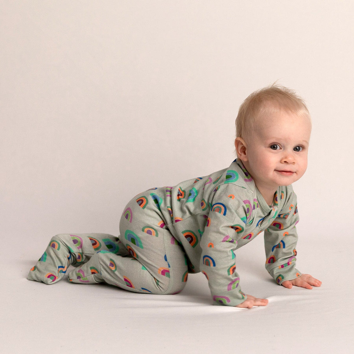 Rainbow Zipsuit (Sage)