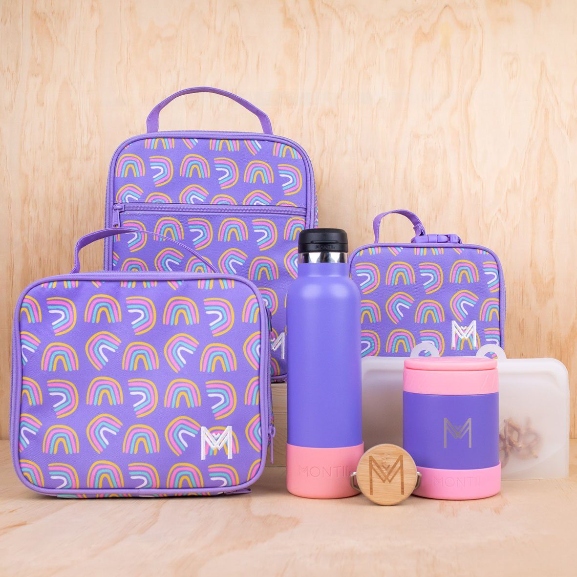 Medium Insulated Lunch Bag (Rainbows)