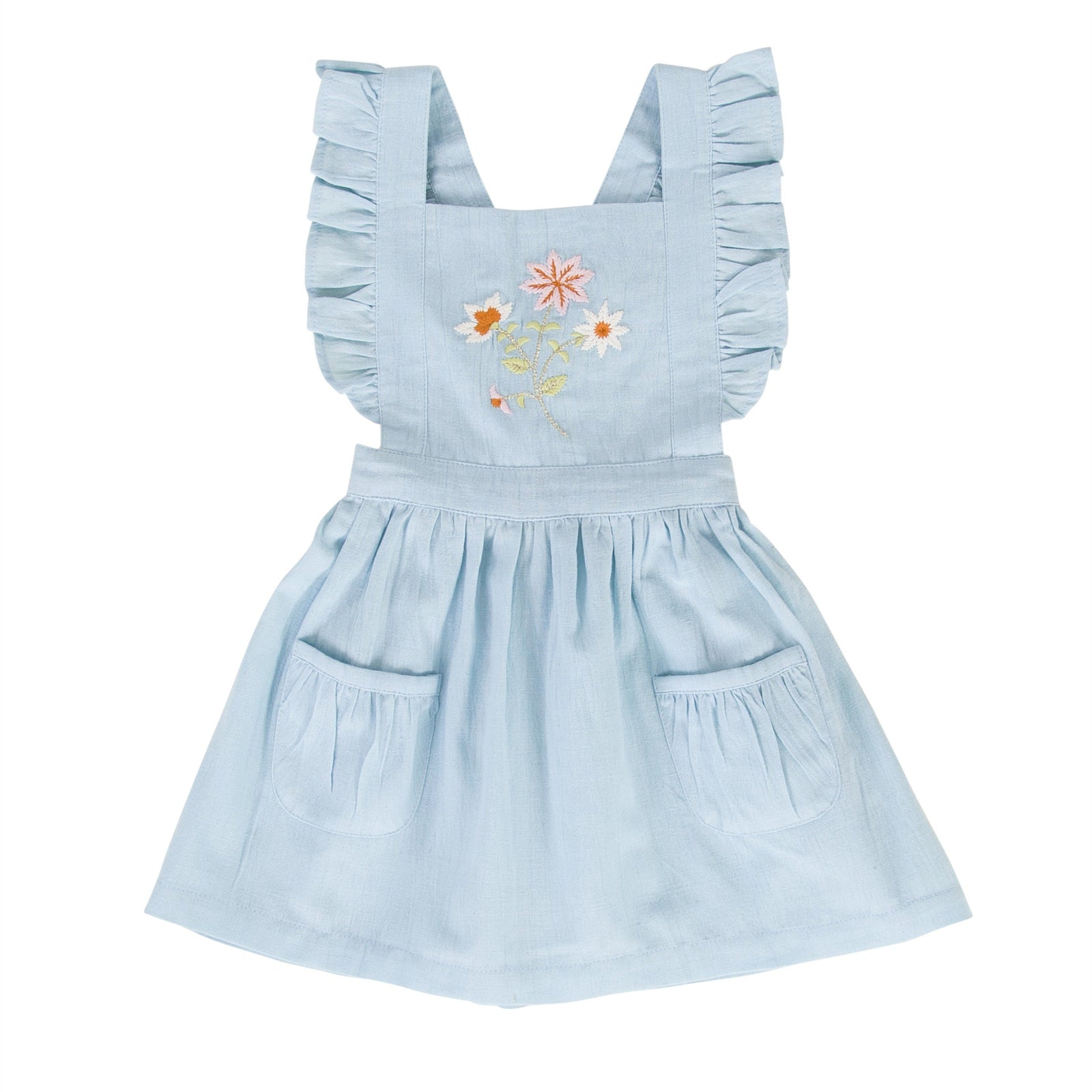 Clara Pinafore (Blue Aqua)