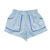 Brigitte Ric Rac Shorts (Blue Aqua)