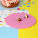 Donut Stud Earrings (Choc)