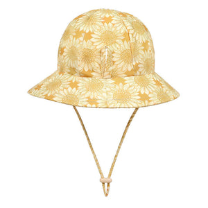Ponytail Swim Bucket Beach Hat (Sunflower)