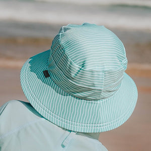 Kids Classic Swim Bucket Beach Hat (Stripes)