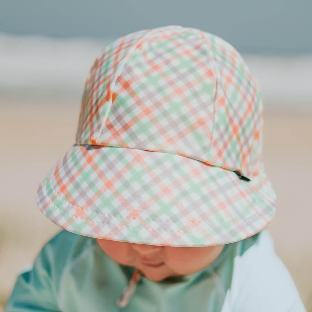 Kids Swim Legionnaire Beach Hat (Gingham)