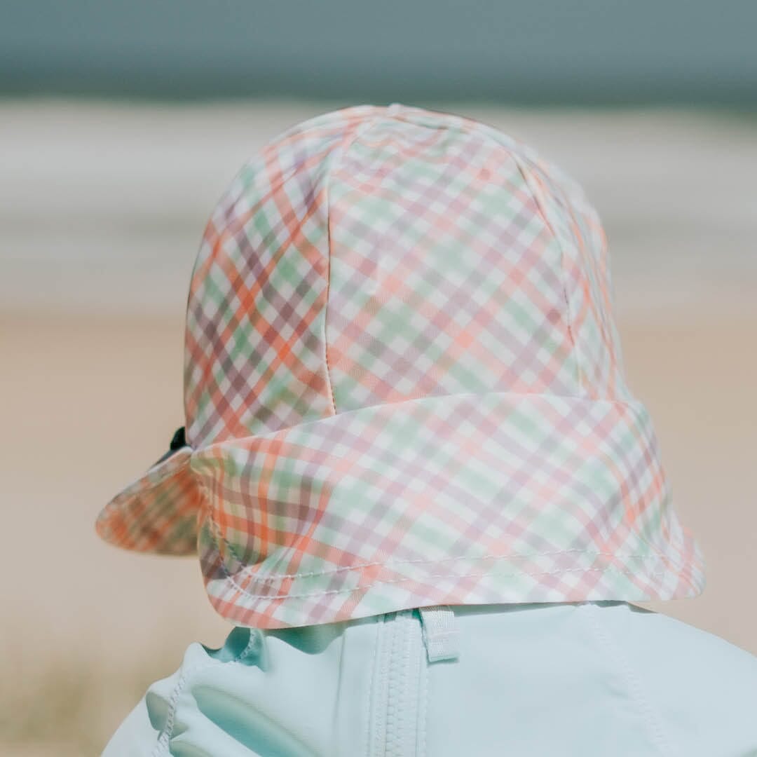 Kids Swim Legionnaire Beach Hat (Gingham)