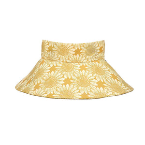 Ladies Wide Brimmed Swim Visor Beach Hat (Sunflower)