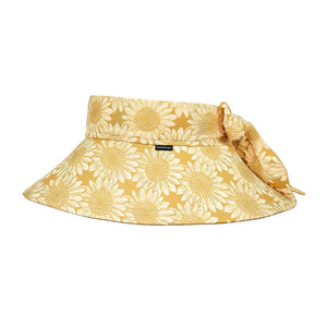 Ladies Wide Brimmed Swim Visor Beach Hat (Sunflower)
