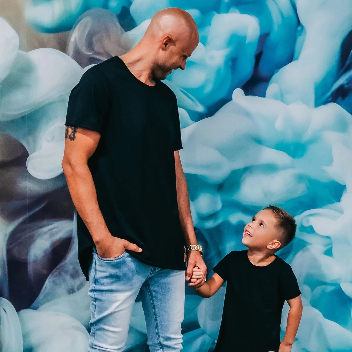 Mens Raw Edge Tee (Black)