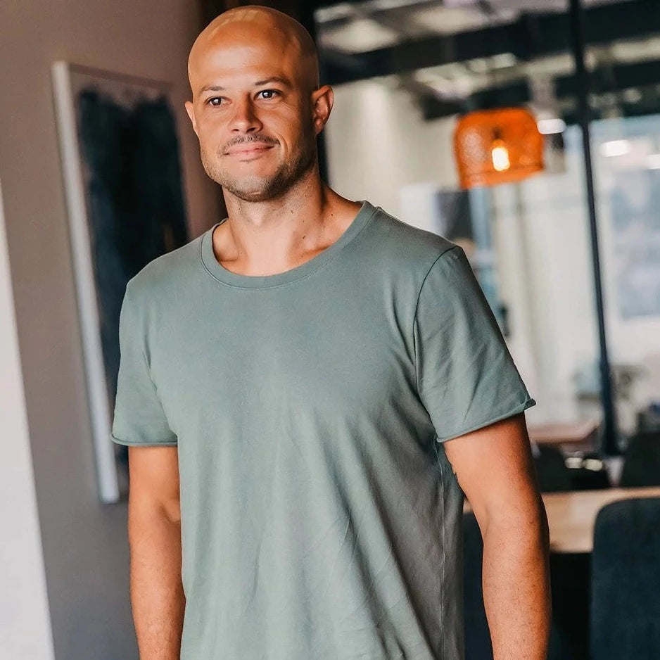 Mens Raw Edge Tee (Military)