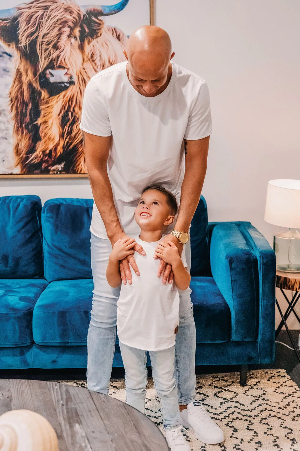 Mens Raw Edge Tee (White)