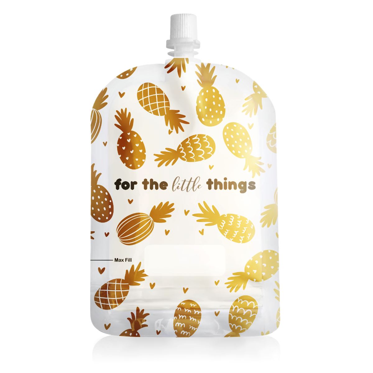 Reusable Food Pouch - Pineapple 150ml (10 Pack)