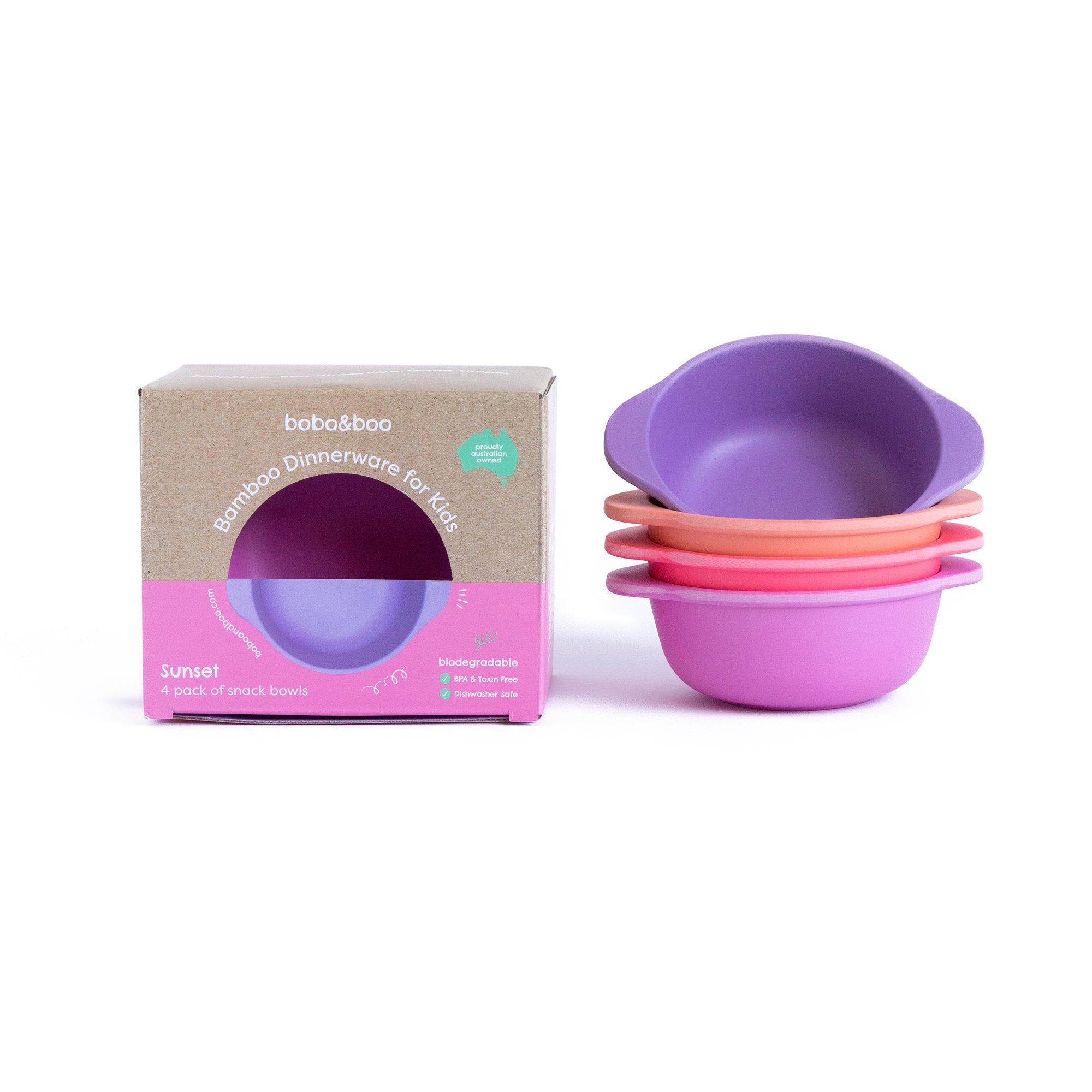 Bamboo Snack Bowls (Sunset)