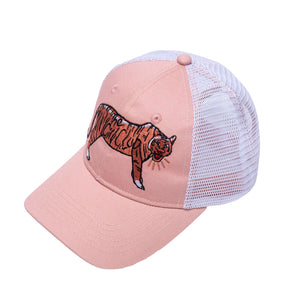 Embroidered Tiger Mesh Trucker Cap