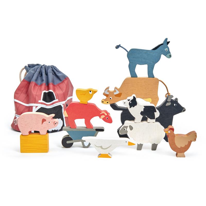 Stacking Farmyard Animals with Bag